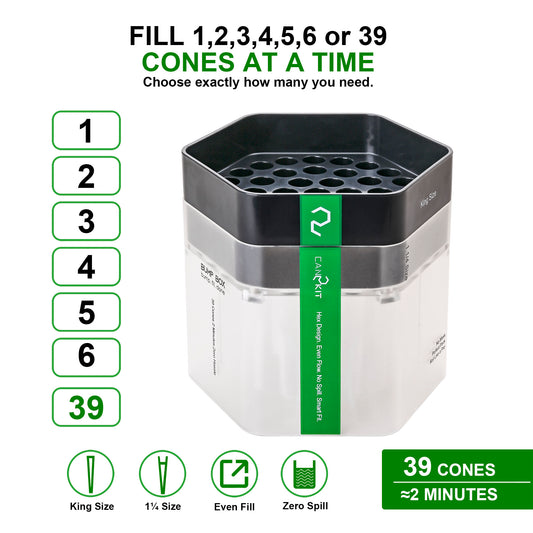 39 Cone Filler,Cone Loader for King Size & 1¼ Cones