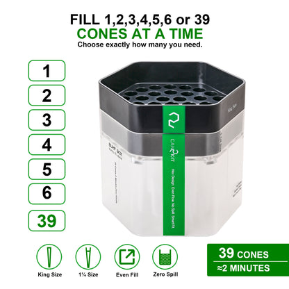 39 Cone Filler,Cone Loader for King Size & 1¼ Cones