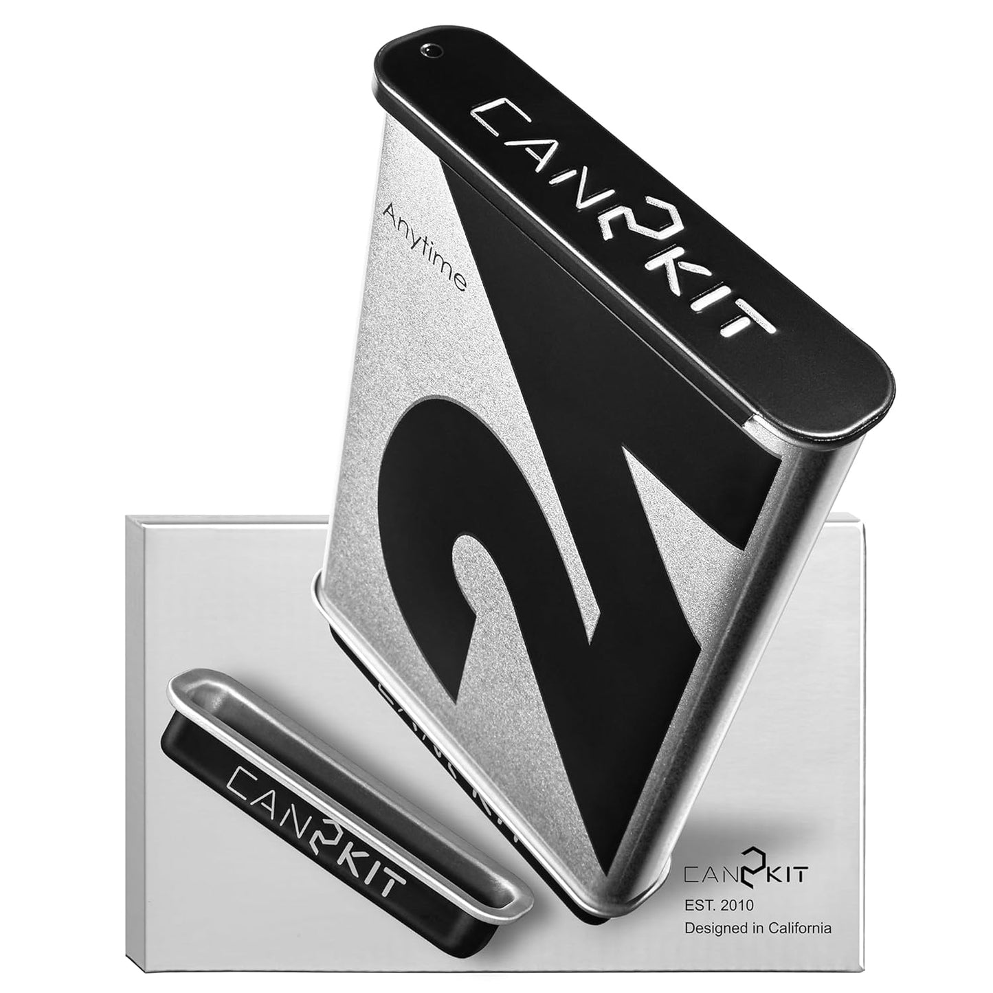 Can2kit Pre-roll Cone Carrying Case|Premium Metal Cigarette Holder|Holds 3 King Size Cones with 1 Lighter|Half-Smoked Storage|Pre Rolled Cone Storage Box