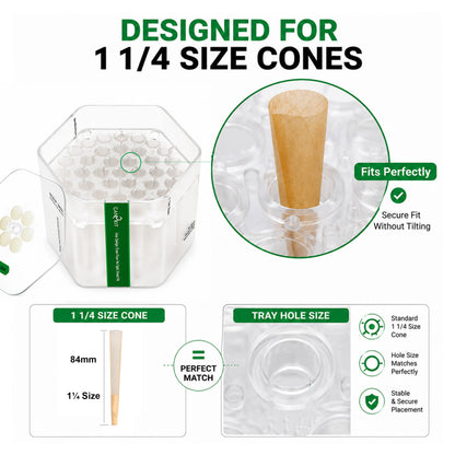 Can2kit 39 Cone Filler,Cone Loader Filling Device for 1 1/4 size cone ,Fills 1,2,3,4,5,6 or 39 Cones at a Time!