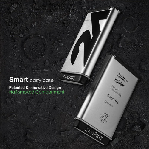 Can2kit Pre-roll Cone Carrying Case|Premium Metal Cigarette Holder|Holds 3 King Size Cones with 1 Lighter|Half-Smoked Storage|Pre Rolled Cone Storage Box