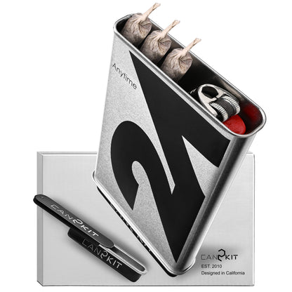 Joint Case-Portable Pre Roll Holder, Holds 3 King Size Cones with 1 Lighter, Half-Smoked Storage